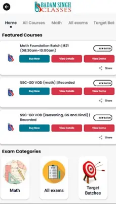 Badam Singh Classes android App screenshot 3